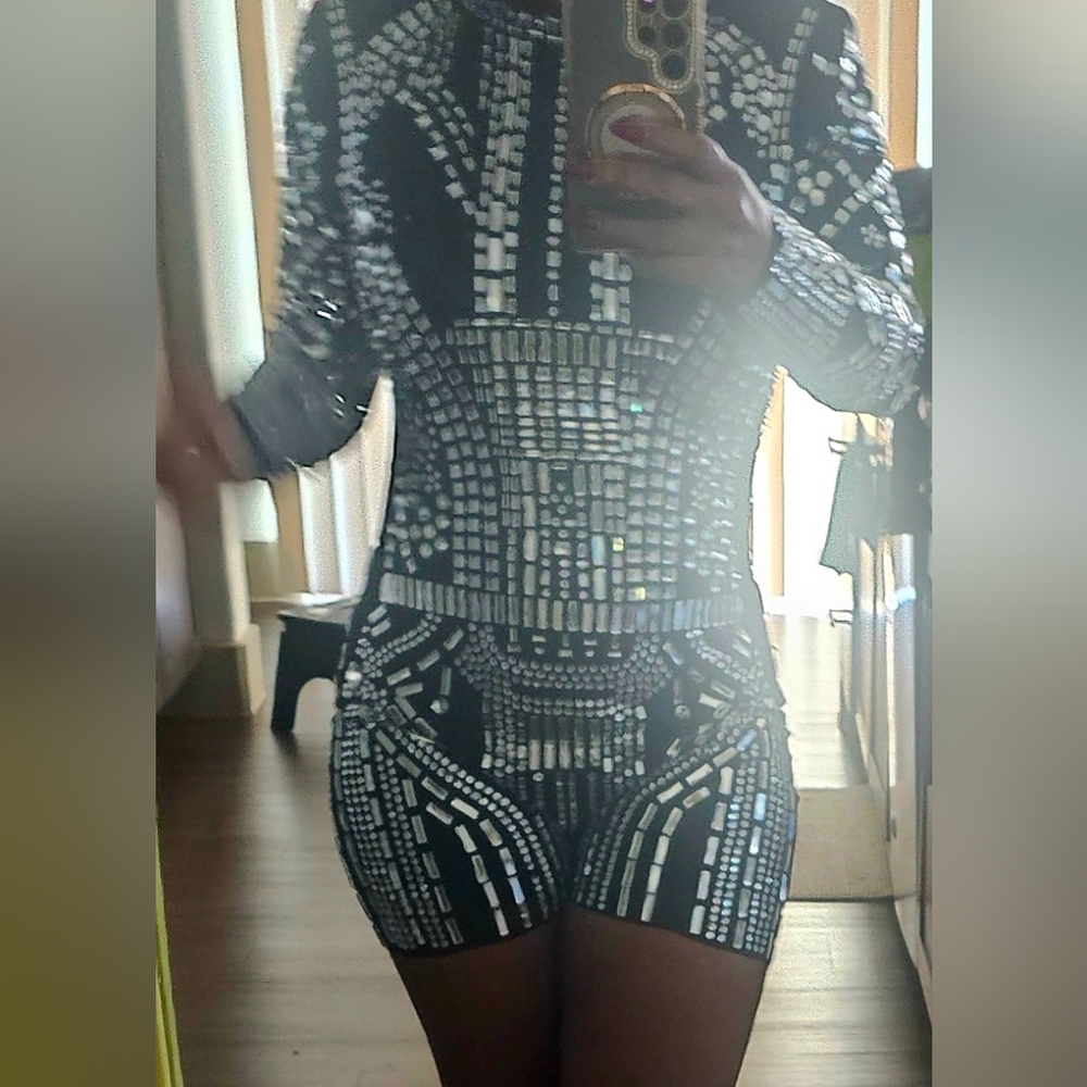 Akira Rhinestone Romper